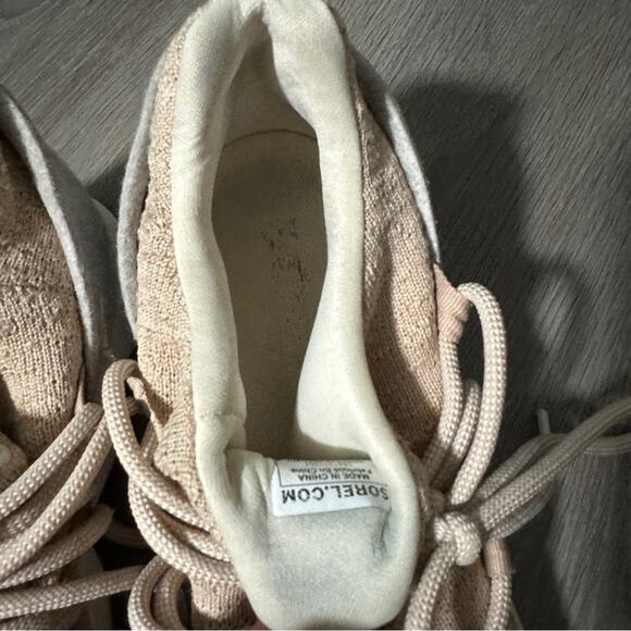 Sorel Kinetic‎ Lace Up Sneaker Tennis Shoes in Natural Tan/Blush Size 9 - Picture 12 of 13